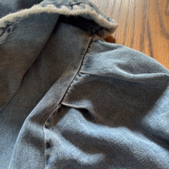 Mion Prive sz 40 (10) denim maxi dress with oversized collar - Picture 10 of 10